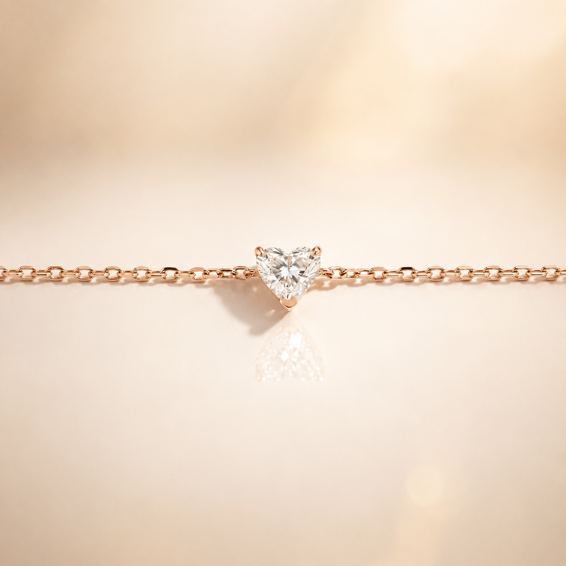 Heart Radiance 18K Yellow Gold Lab-Grown Diamond Bracelet