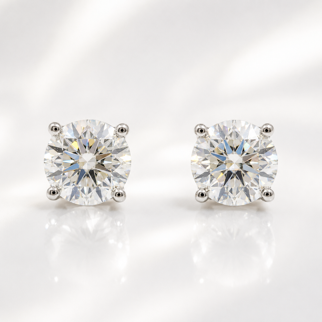 Twin Radiance 18K Yellow Gold Lab-Grown Diamond Stud Earrings