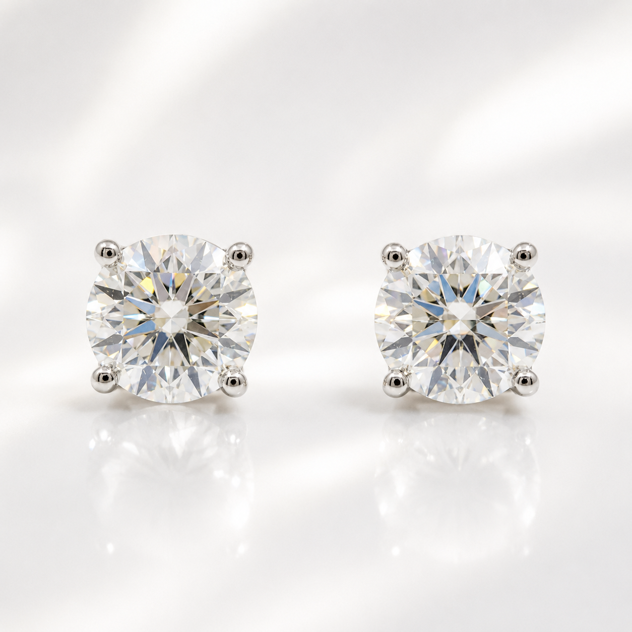Twin Radiance 18K Yellow Gold Lab-Grown Diamond Stud Earrings