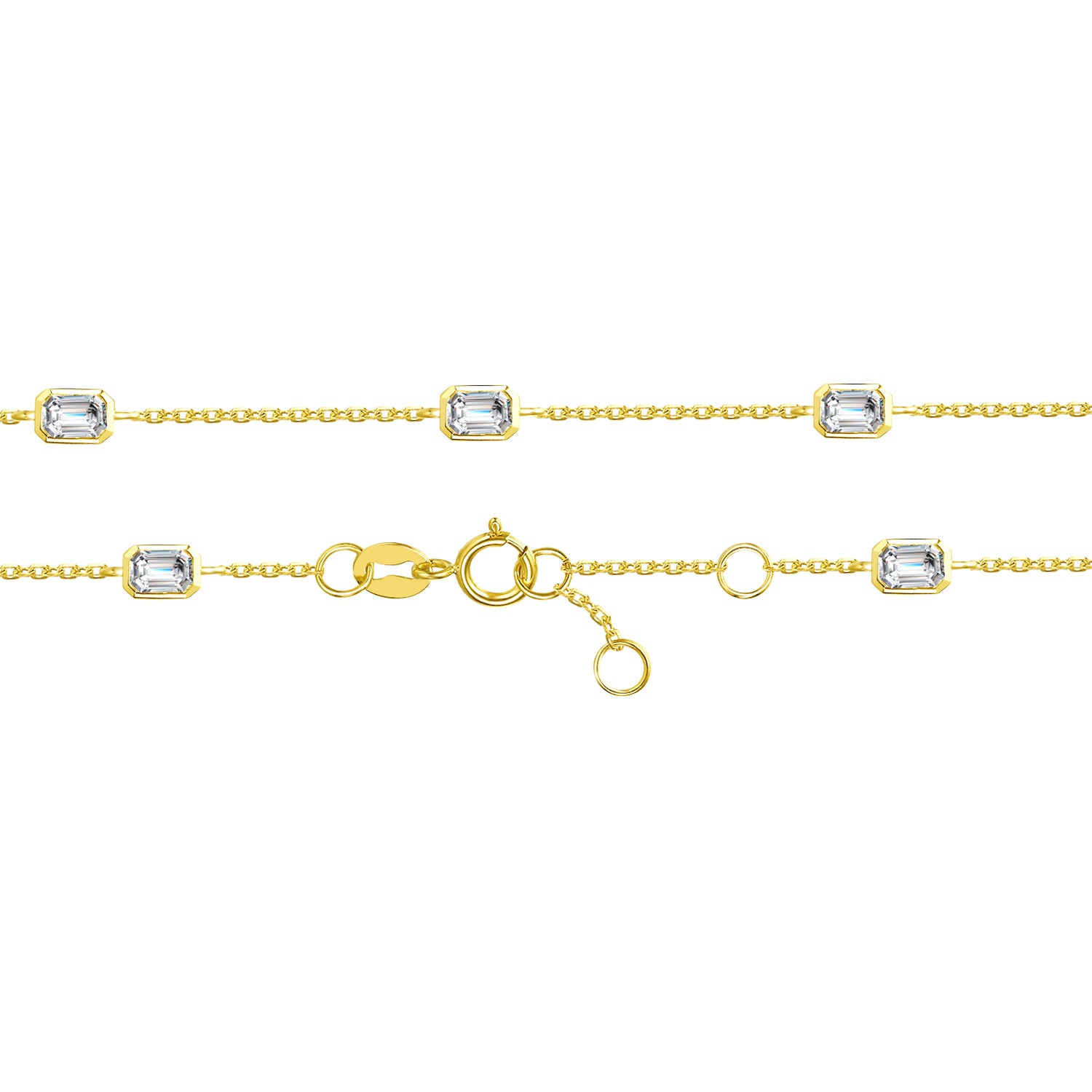 Sunlight Chain 18K Yellow Gold Diamond Bracelet
