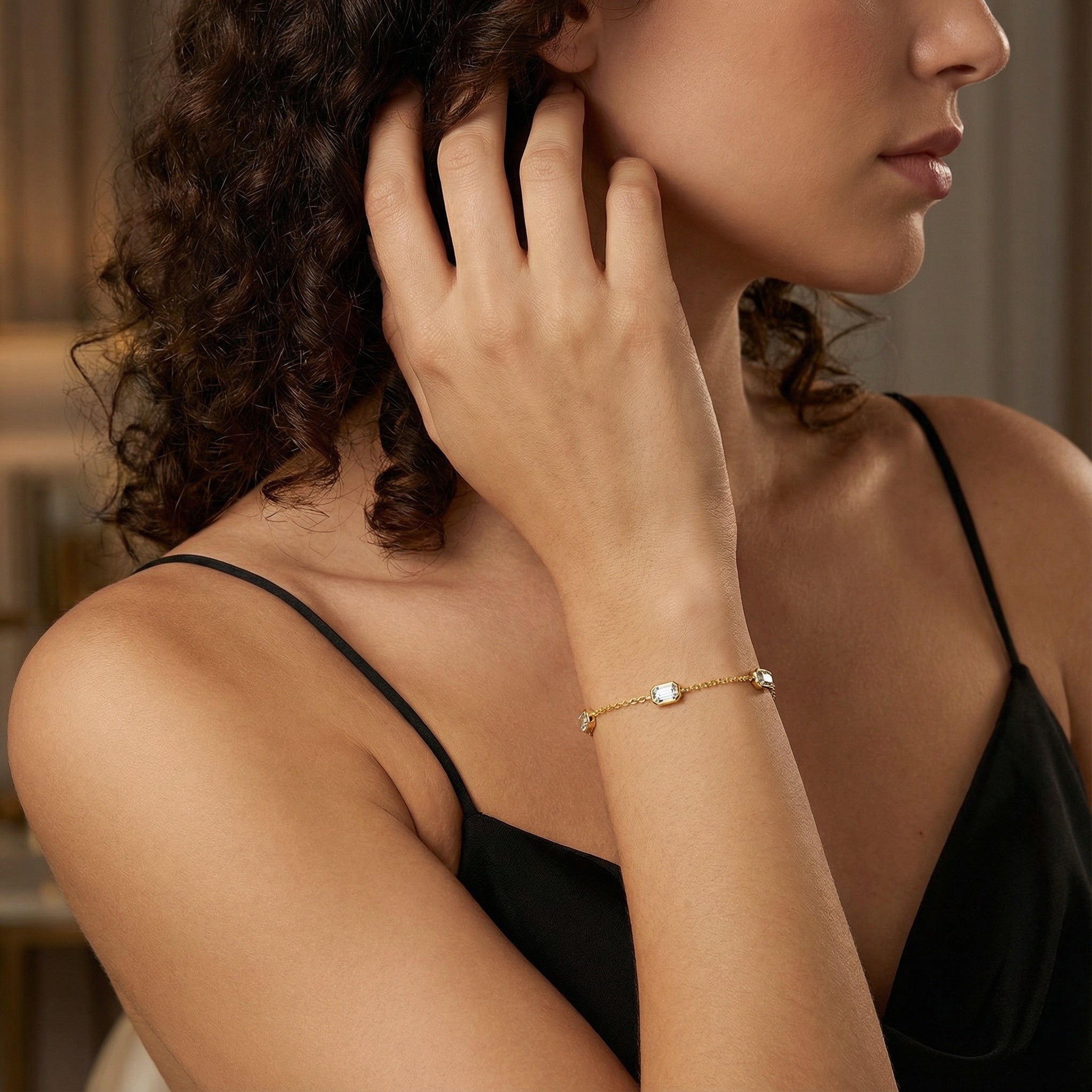 Sunlight Chain 18K Yellow Gold Diamond Bracelet