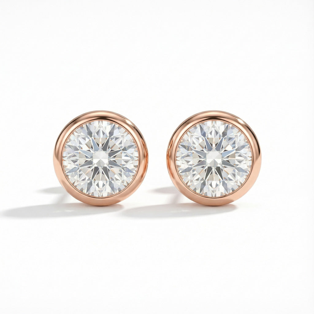 Twin Stars Brilliance 18K Yellow Gold Lab-Grown Diamond Stud Earrings