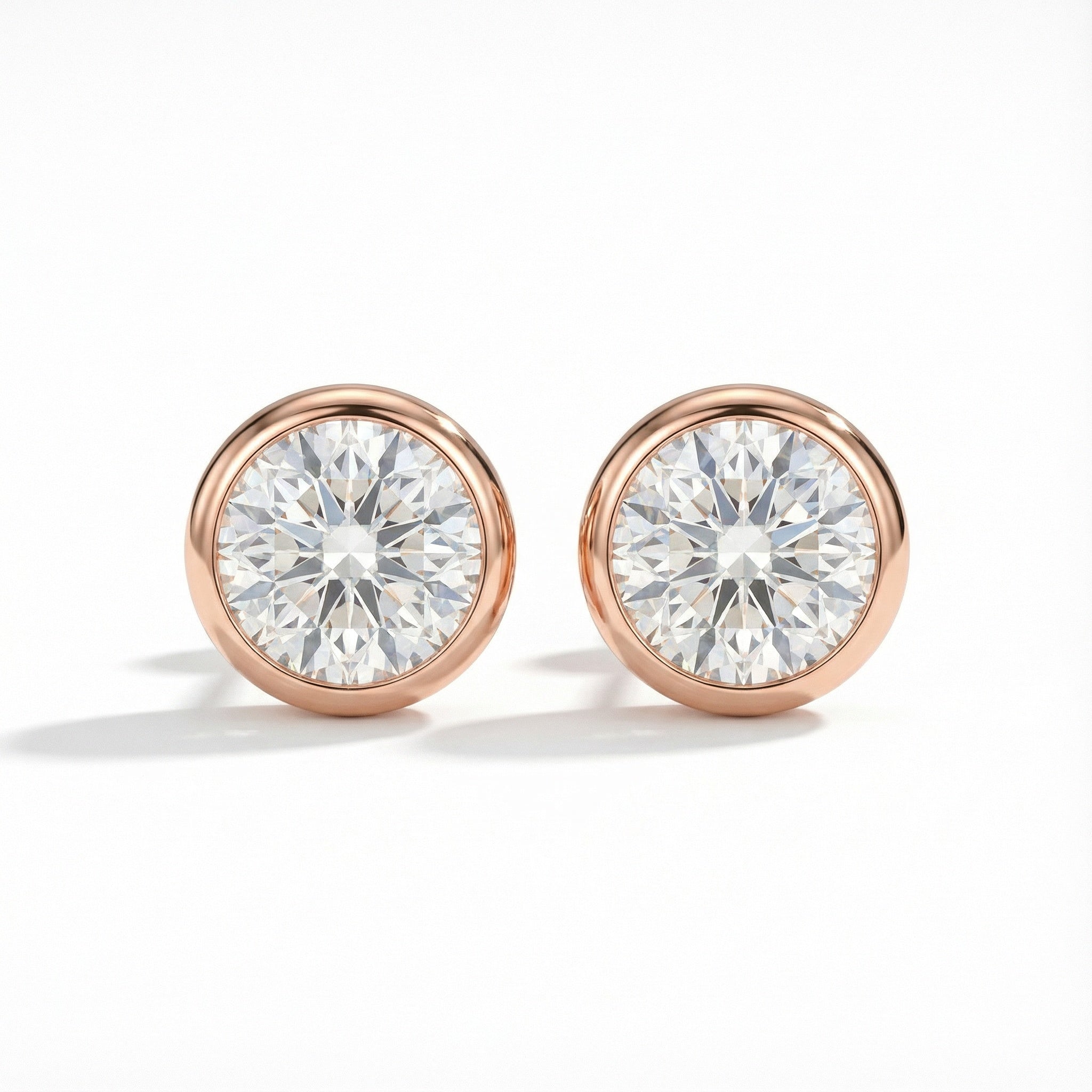 Twin Stars Brilliance 18K Yellow Gold Lab-Grown Diamond Stud Earrings