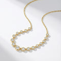 Starlight Cascade 18K Yellow Gold White Diamond Necklace