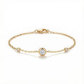 Radiant Light 18K Yellow Gold Lab-Grown Diamond Bracelet