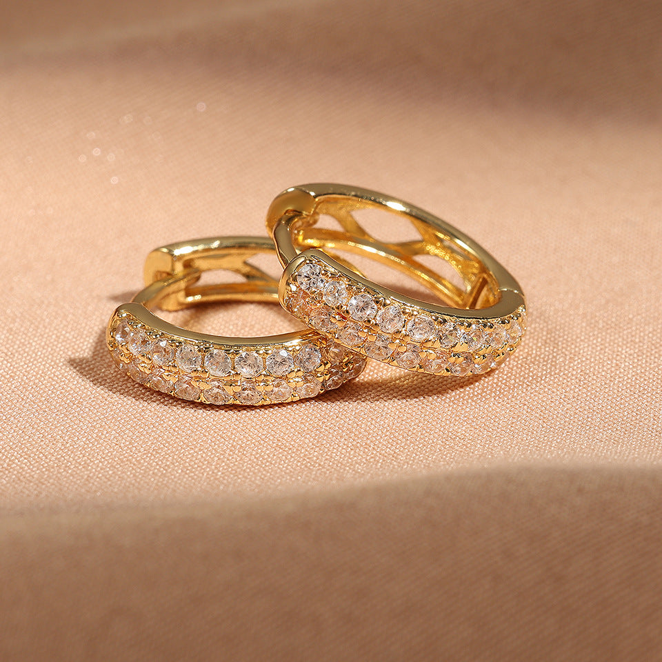 Mini Pavé Crystal Hoop Earrings