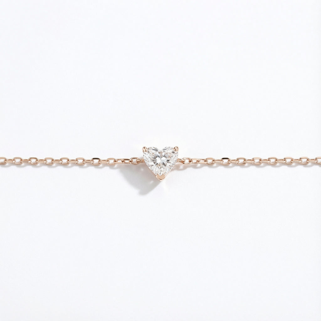 Heart Radiance 18K Yellow Gold Lab-Grown Diamond Bracelet