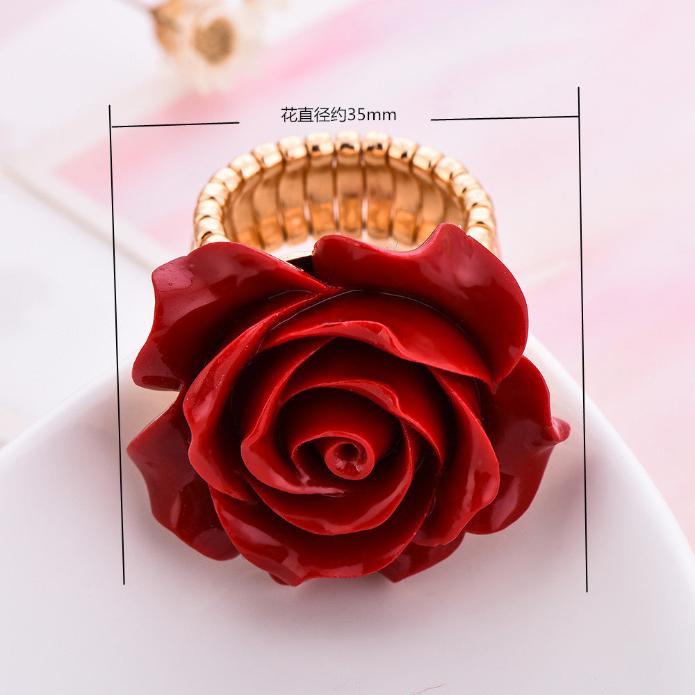Romantic Red Rose Ring