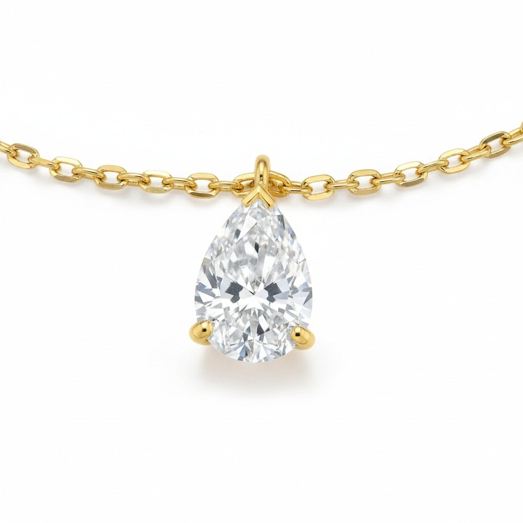 Pear Radiance PT950 Platinum Lab-Grown Diamond Bracelet