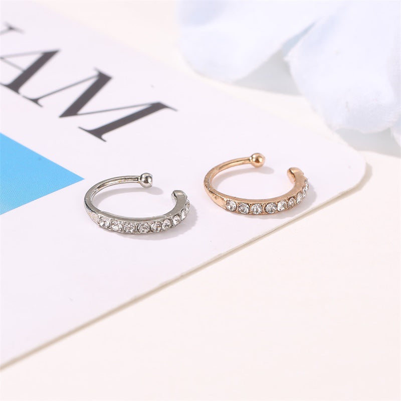Crystal Open Hoop Earrings