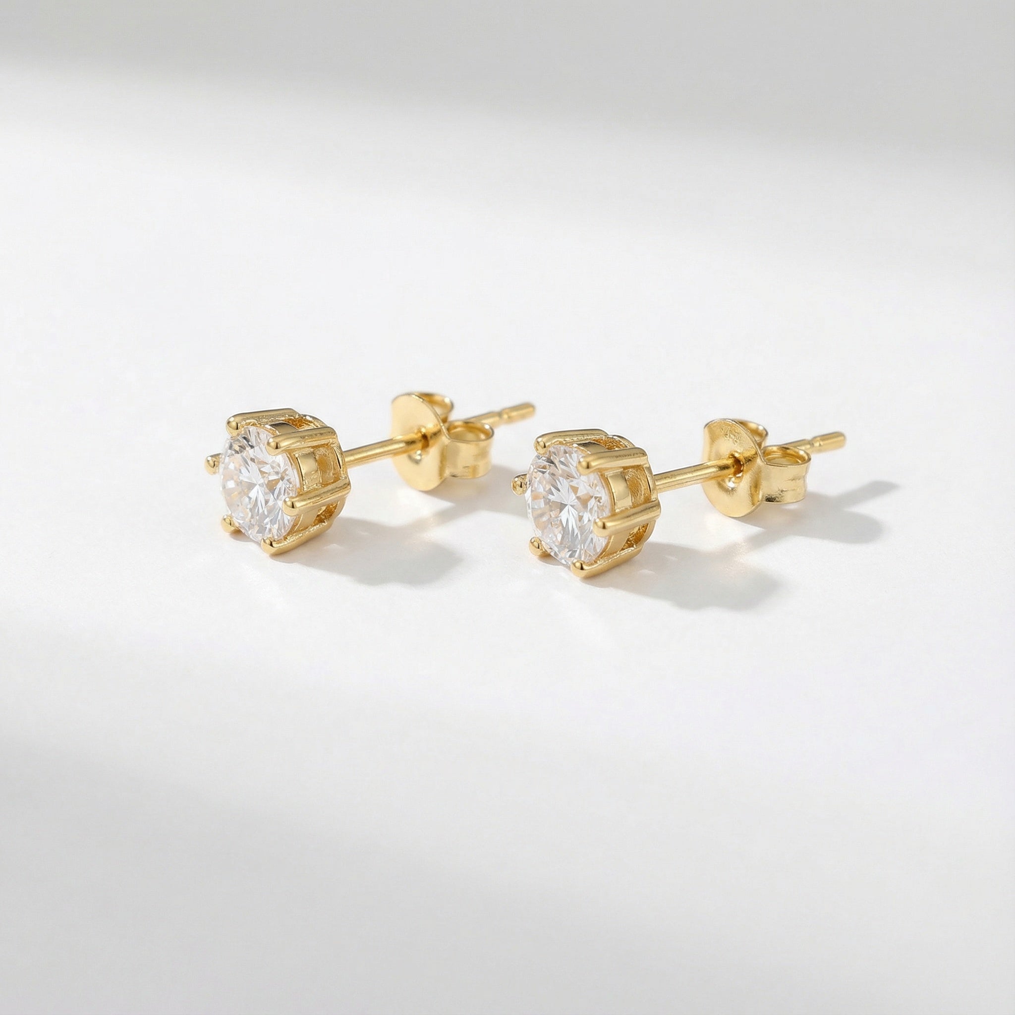 Twin Radiance 18K Yellow Gold Lab-Grown Diamond Stud Earrings