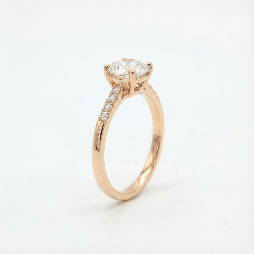 Timeless Heart 18K Rose Gold Lab-Grown Diamond Ring
