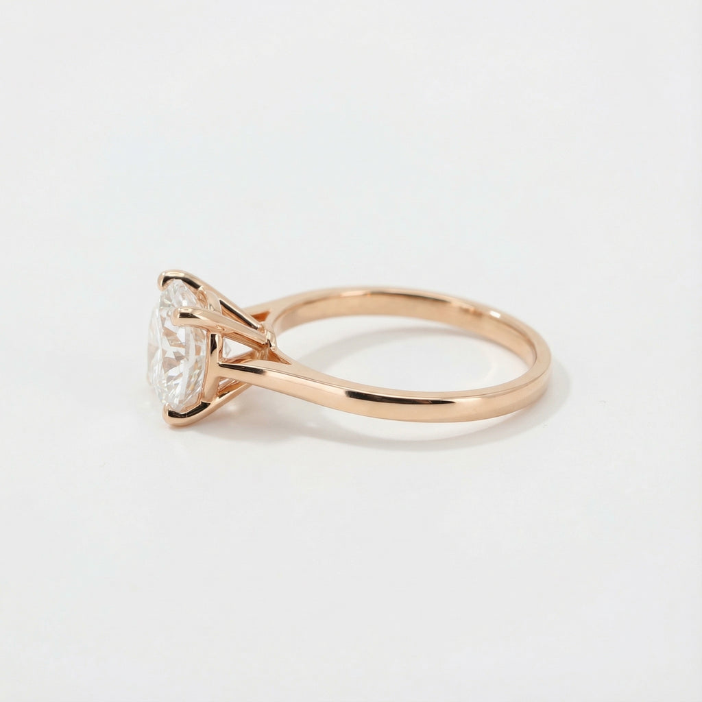 Rose Heart 18K Rose Gold Lab-Grown Diamond Ring