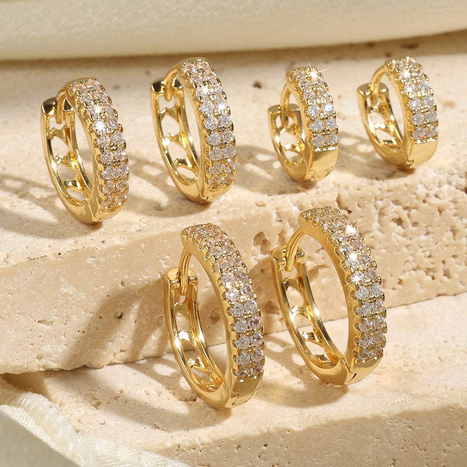 Mini Pavé Crystal Hoop Earrings
