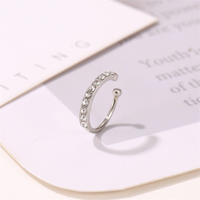 Crystal Open Hoop Earrings