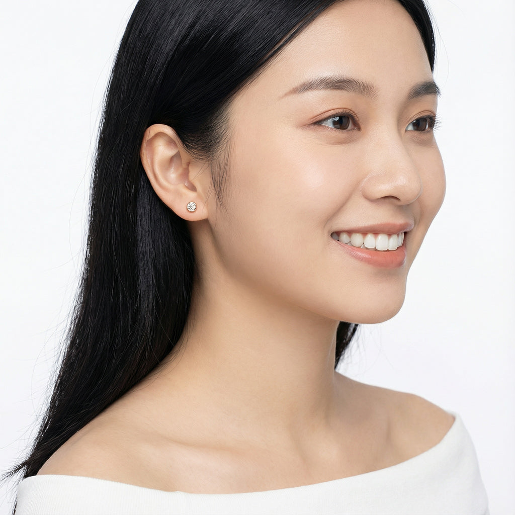 Twin Stars Brilliance 18K Yellow Gold Lab-Grown Diamond Stud Earrings