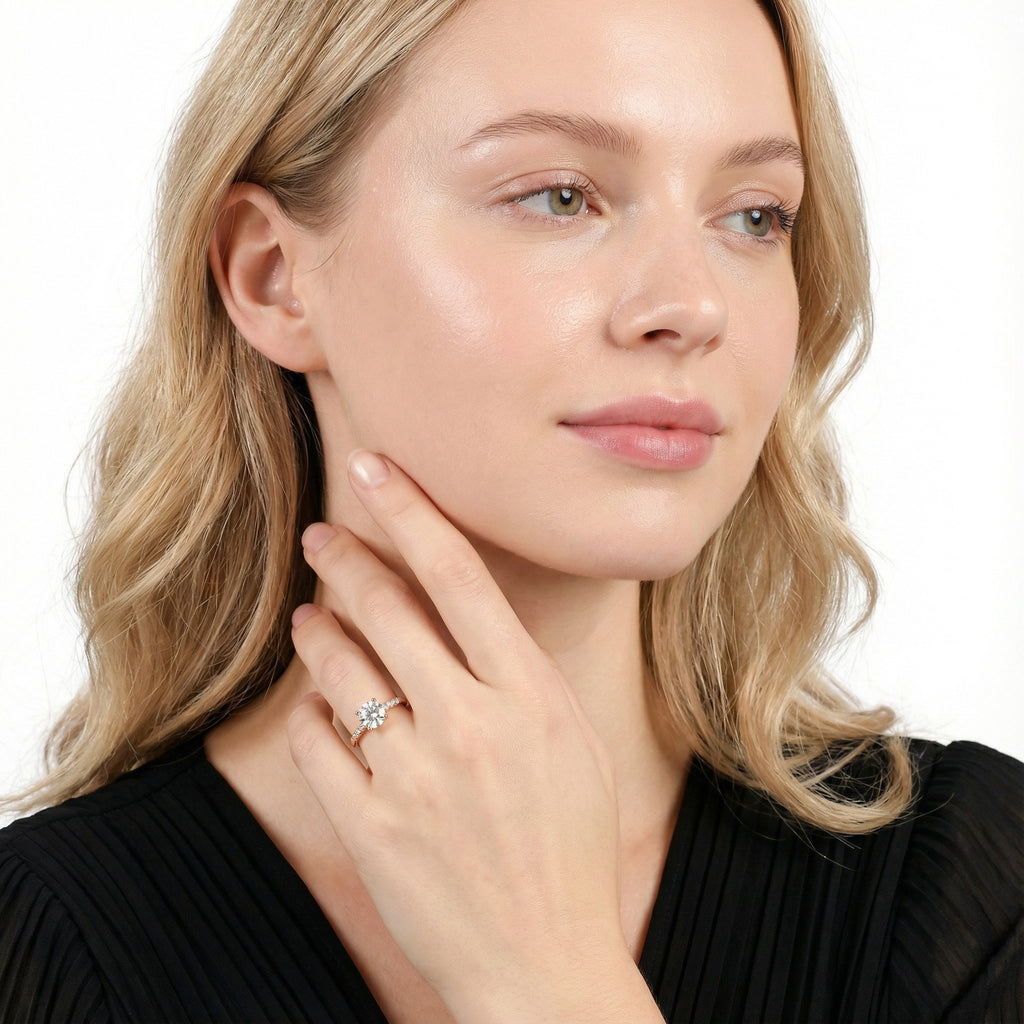 Timeless Heart 18K Rose Gold Lab-Grown Diamond Ring