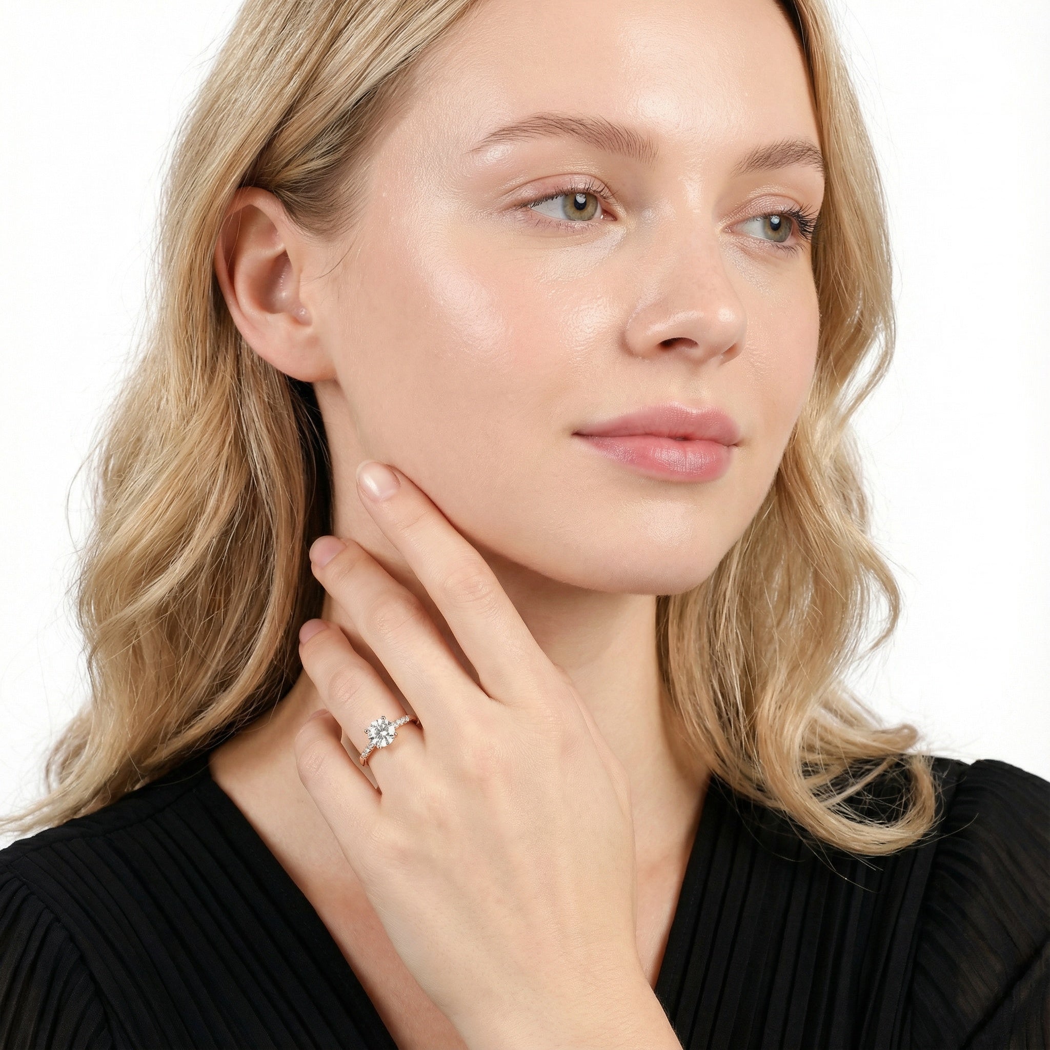 Timeless Heart 18K Rose Gold Lab-Grown Diamond Ring