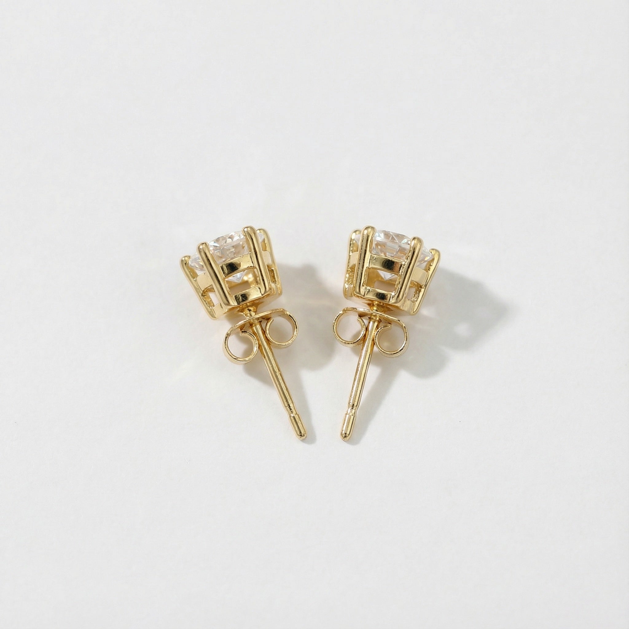 Twin Radiance 18K Yellow Gold Lab-Grown Diamond Stud Earrings