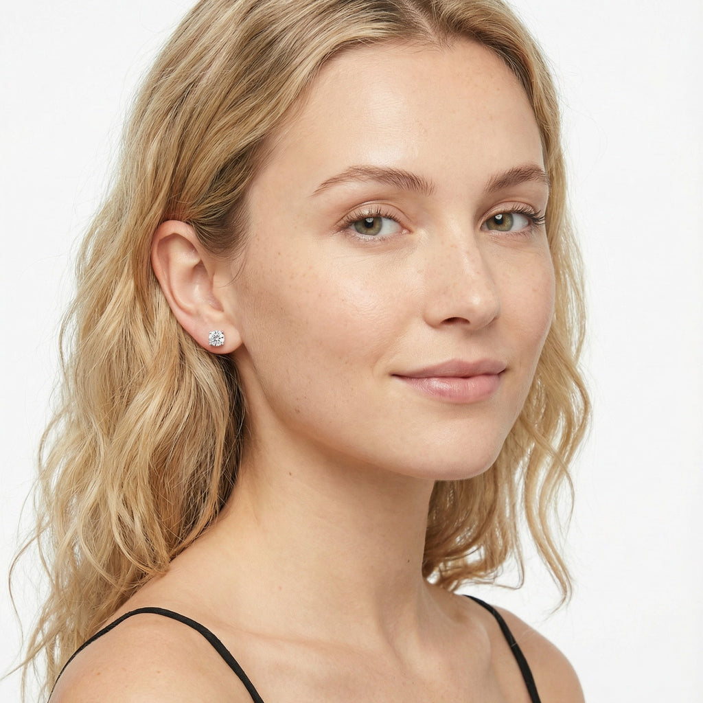 Twin Radiance 18K Yellow Gold Lab-Grown Diamond Stud Earrings