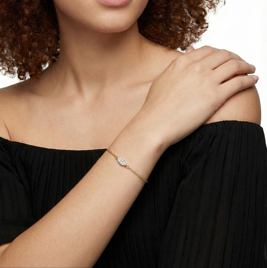 Starlight Chain Pt950 Platinum Lab-Grown Diamond Bracelet