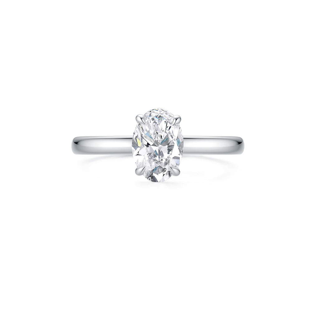 Pure Light 18K White Gold Lab-Grown Diamond Ring