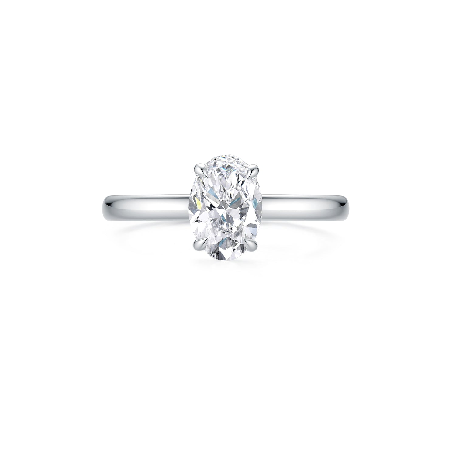 Pure Light 18K White Gold Lab-Grown Diamond Ring