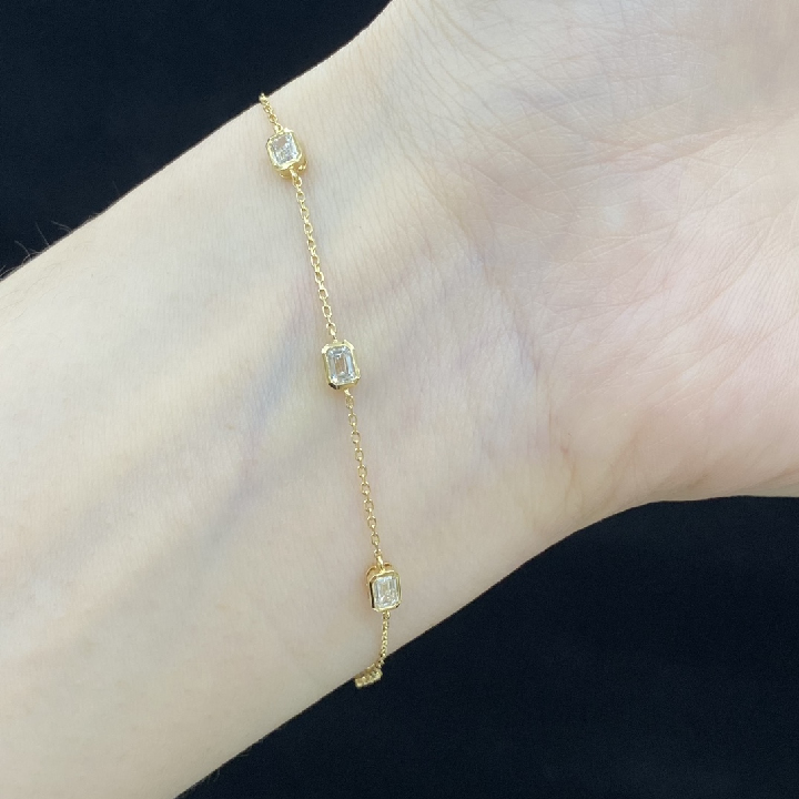 Sunlight Chain 18K Yellow Gold Diamond Bracelet