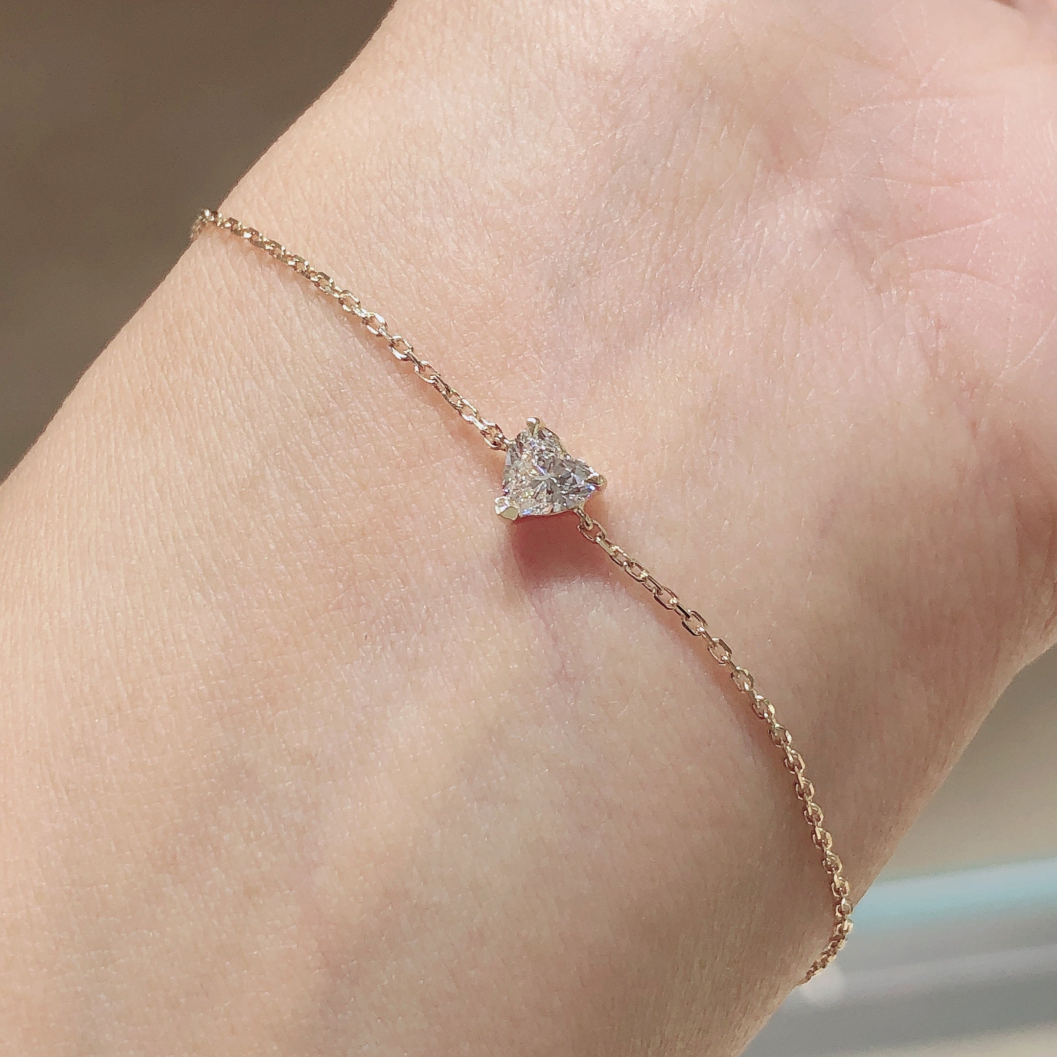 Heart Radiance 18K Yellow Gold Lab-Grown Diamond Bracelet