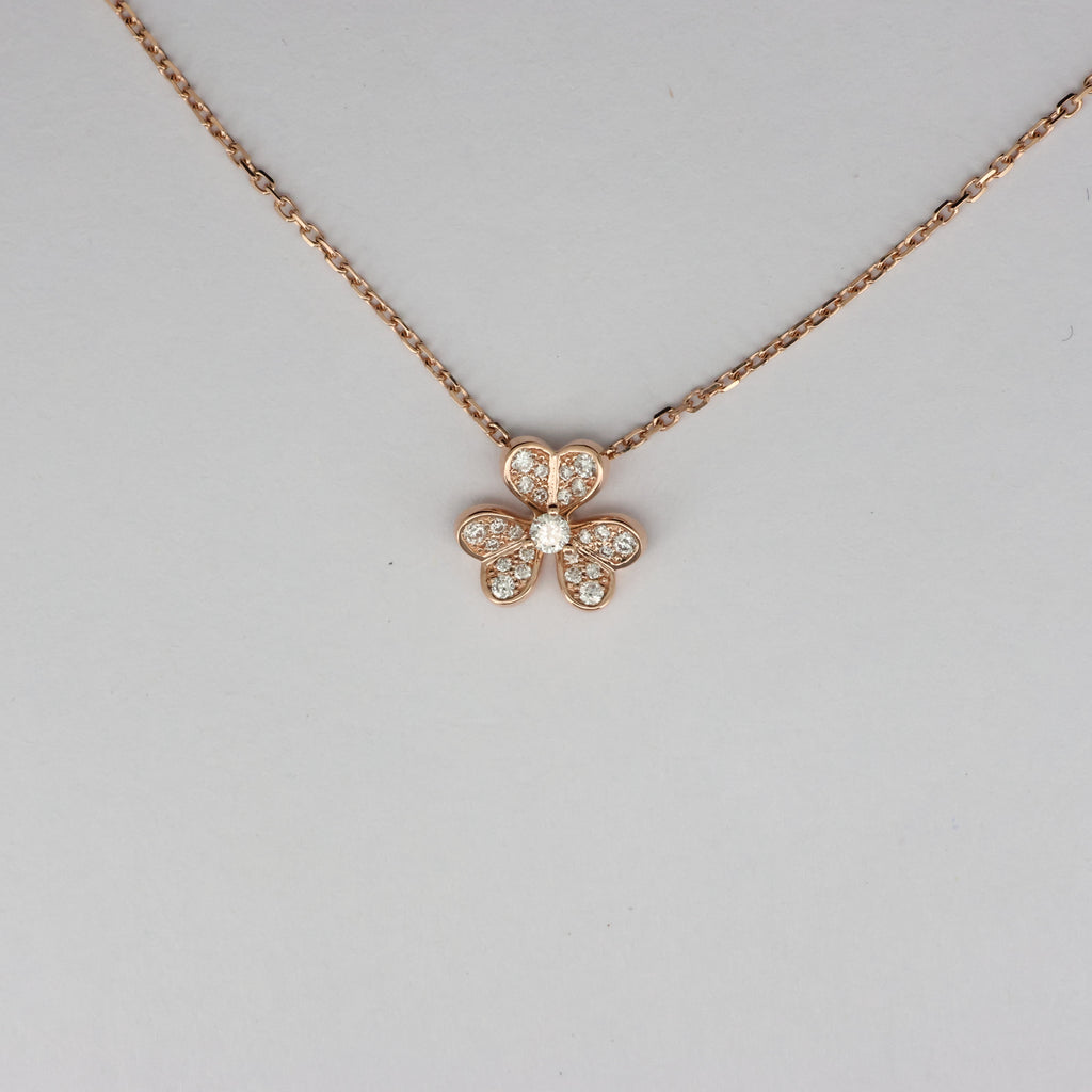 Blooming Blossom 18K Rose Gold Lab-Grown Diamond Necklace
