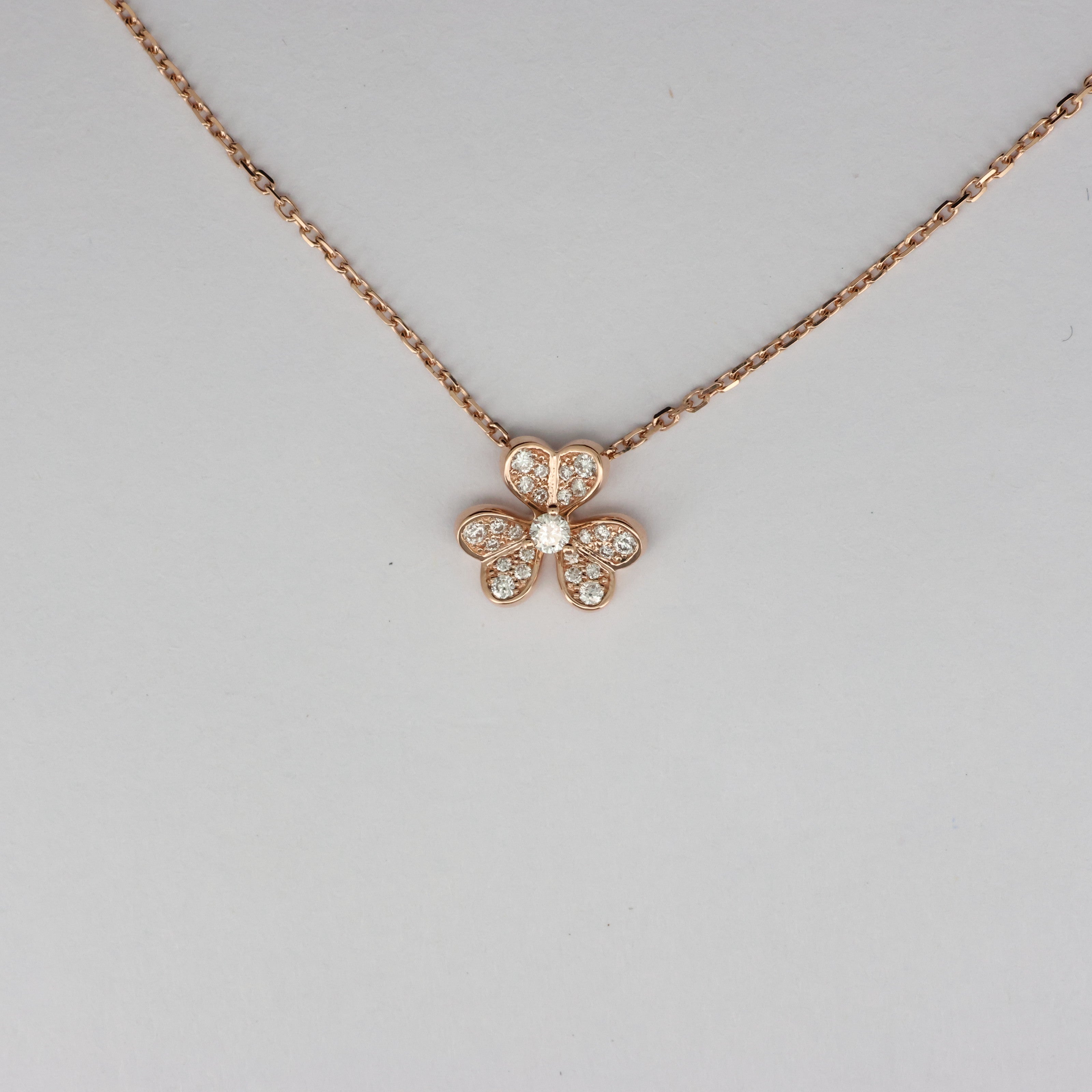 Blooming Blossom 18K Rose Gold Lab-Grown Diamond Necklace
