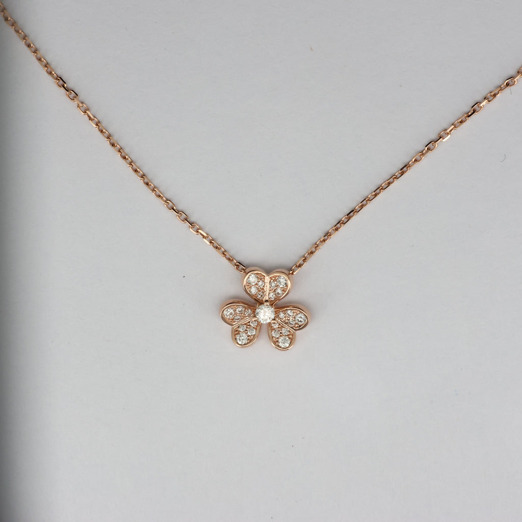 Blooming Blossom 18K Rose Gold Lab-Grown Diamond Necklace