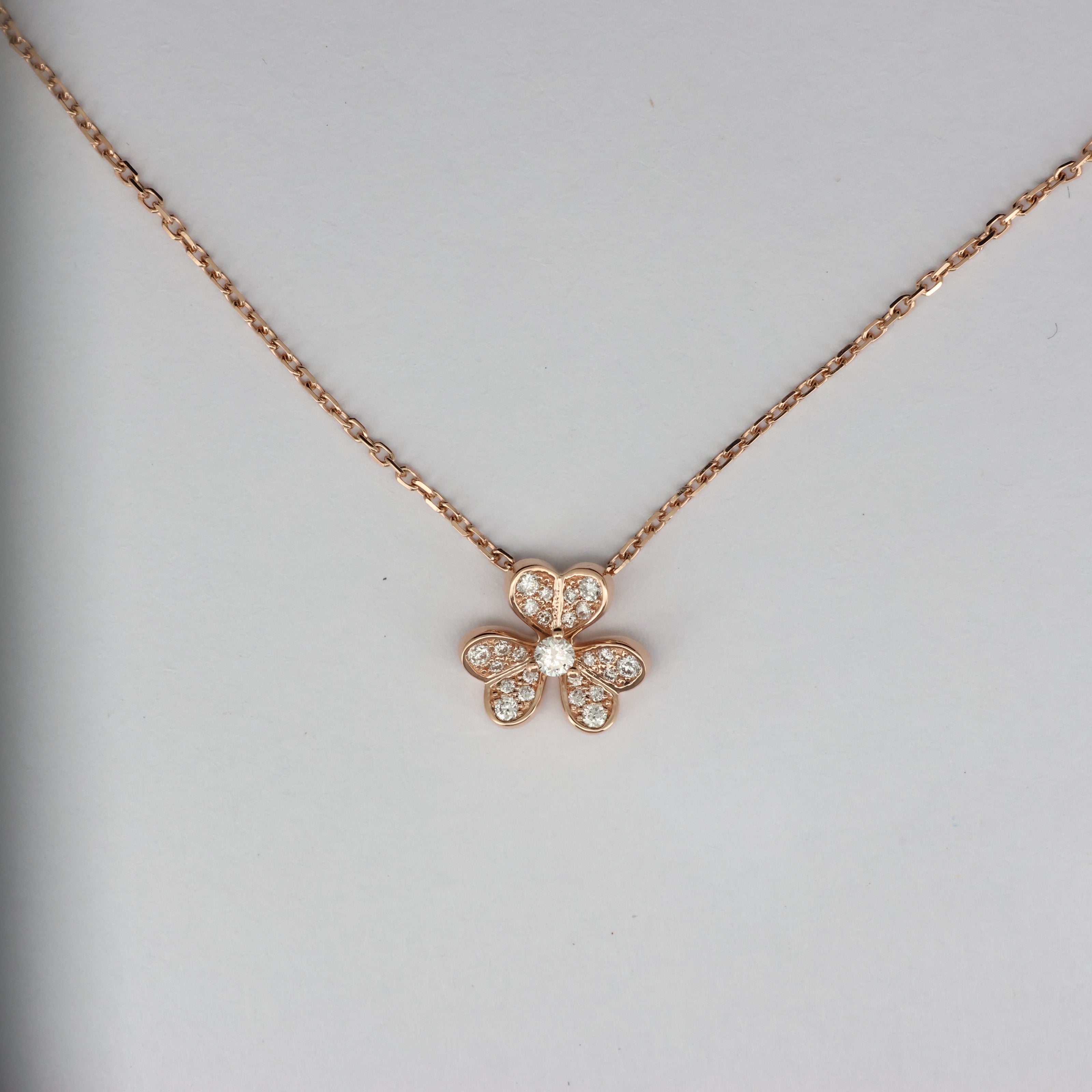 Blooming Blossom 18K Rose Gold Lab-Grown Diamond Necklace