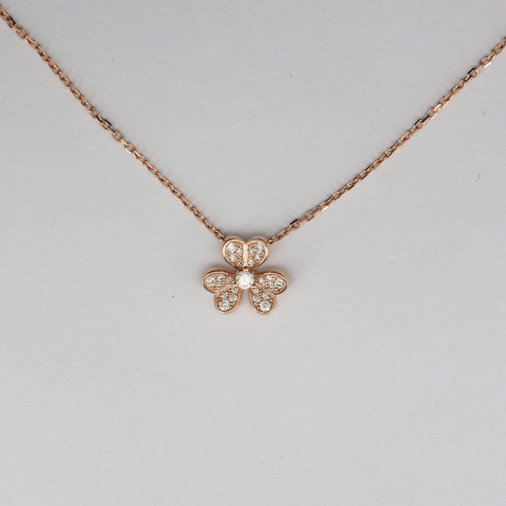 Blooming Blossom 18K Rose Gold Lab-Grown Diamond Necklace