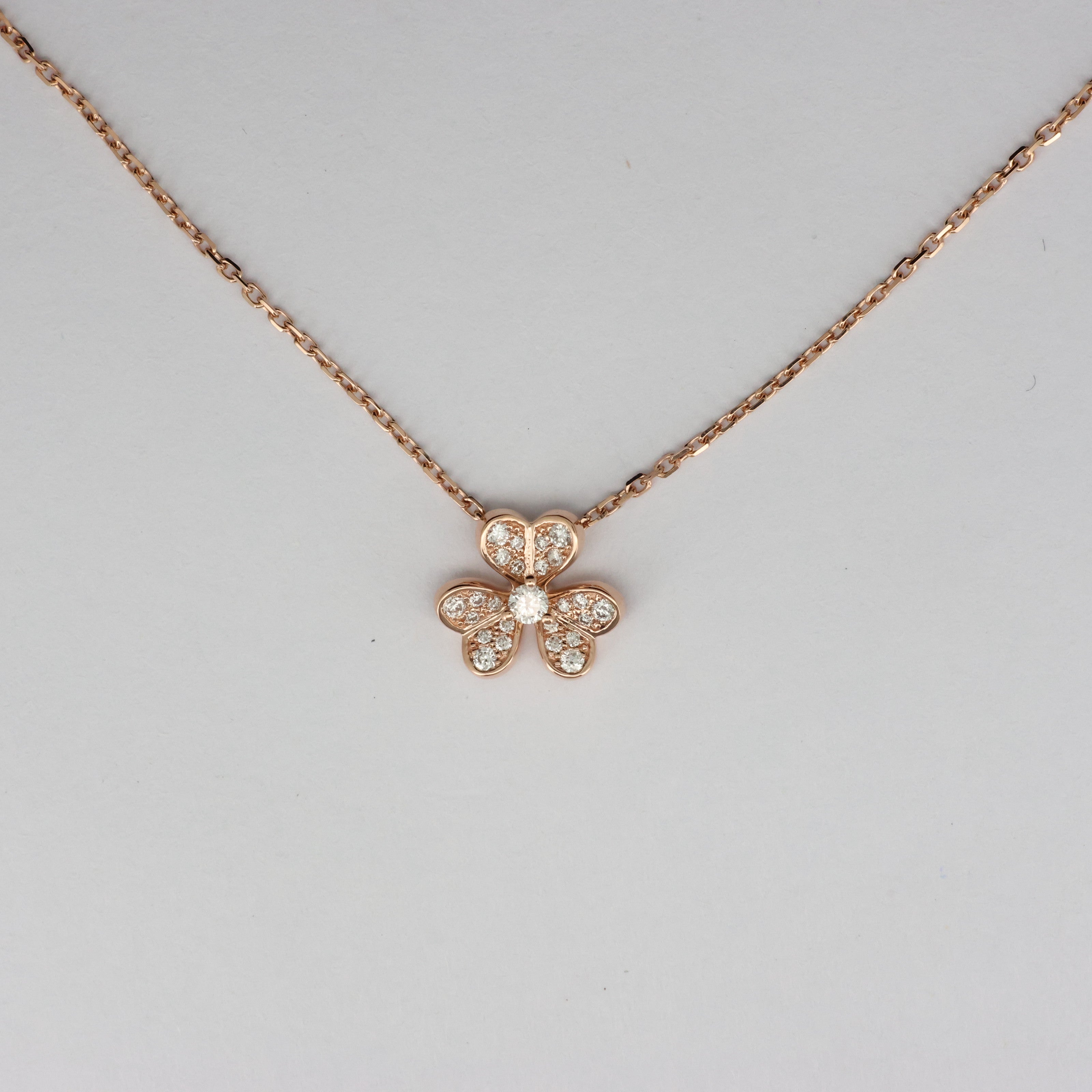 Blooming Blossom 18K Rose Gold Lab-Grown Diamond Necklace