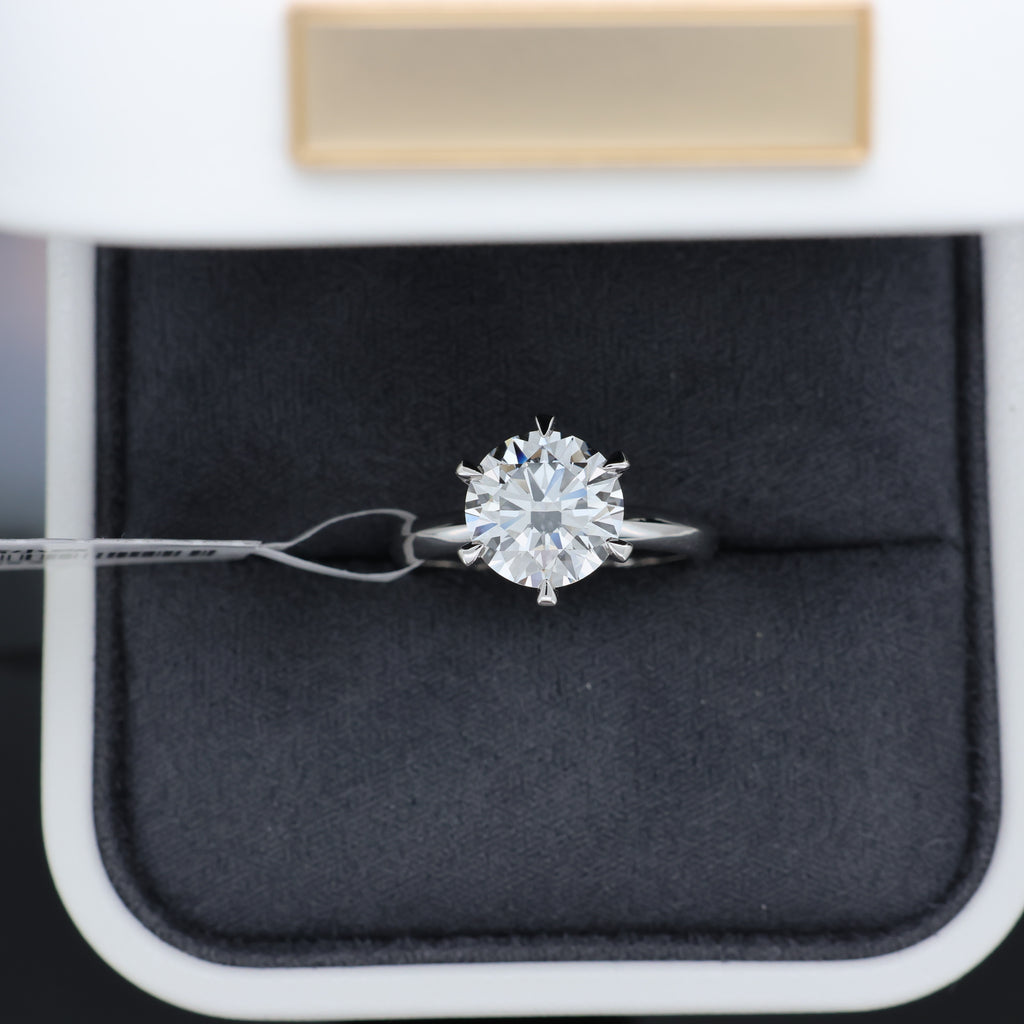 Stellar Crown 3ct Lab-Grown Diamond PT950 Platinum Ring