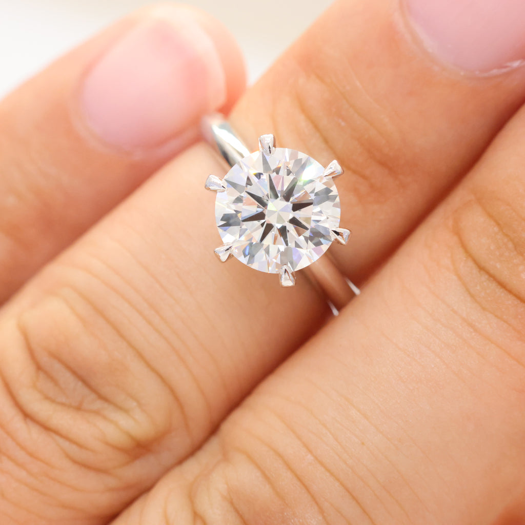 Stellar Crown 3ct Lab-Grown Diamond PT950 Platinum Ring