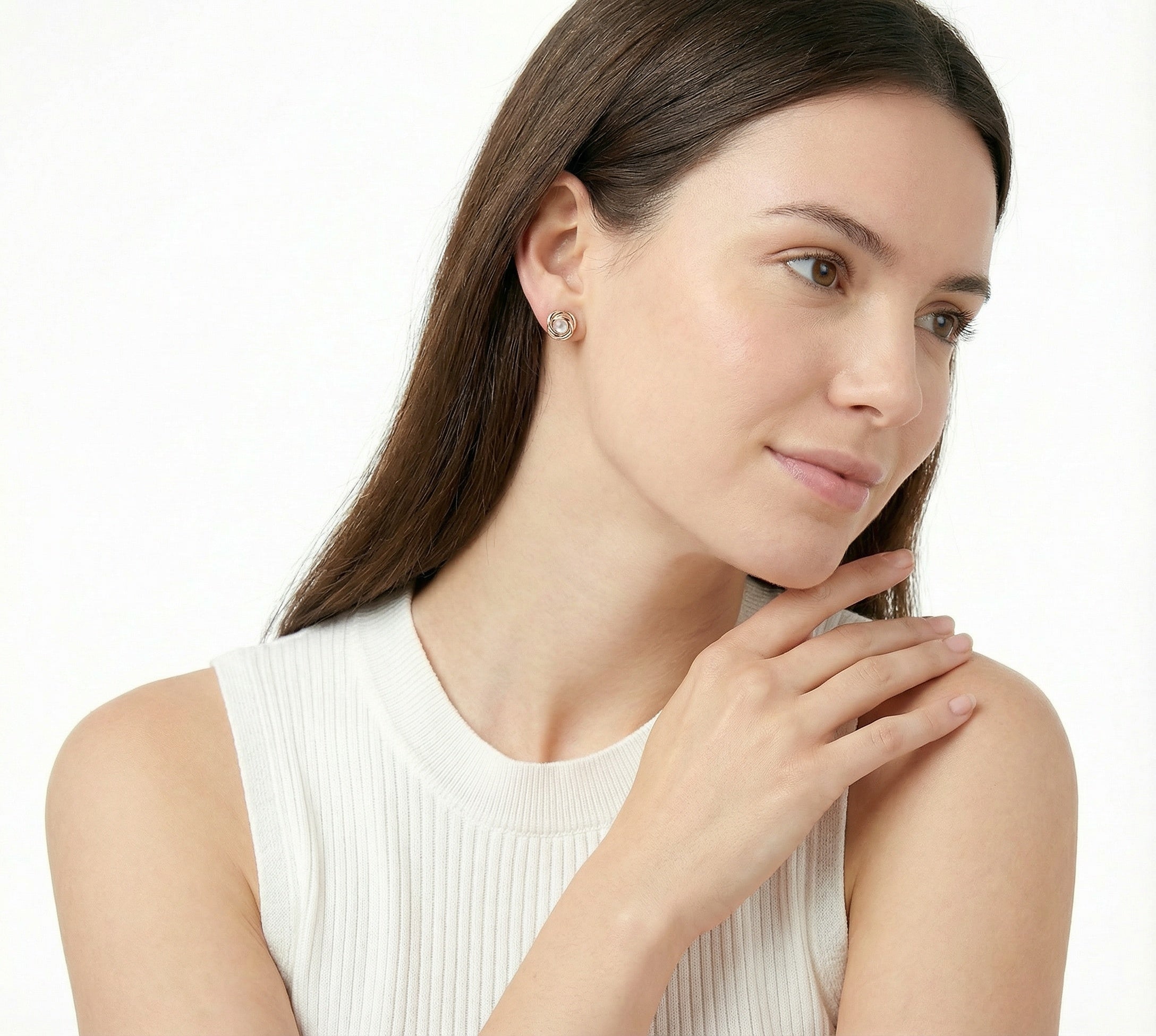 Twin Halo Brilliance 18K Yellow Gold Lab-Grown Diamond Earrings