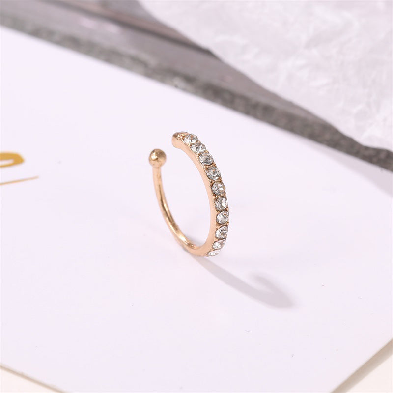Crystal Open Hoop Earrings