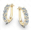 Sparkling Round Crystal Huggie Hoop Earrings