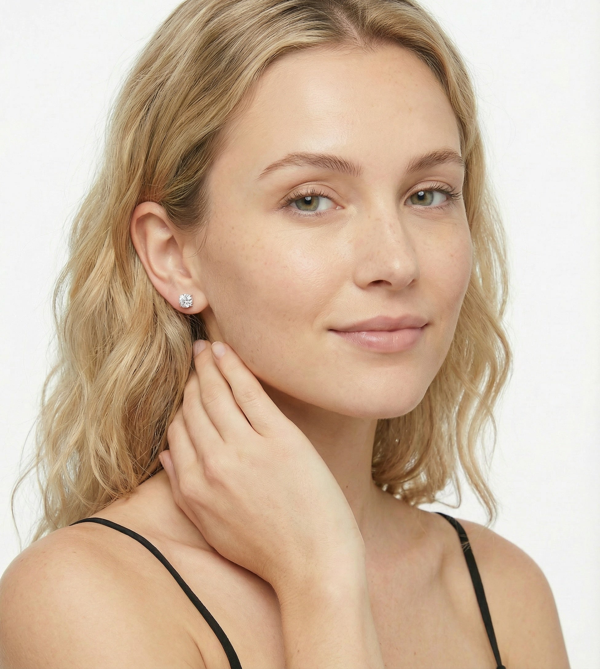 Twin Radiance 18K Yellow Gold Lab-Grown Diamond Stud Earrings