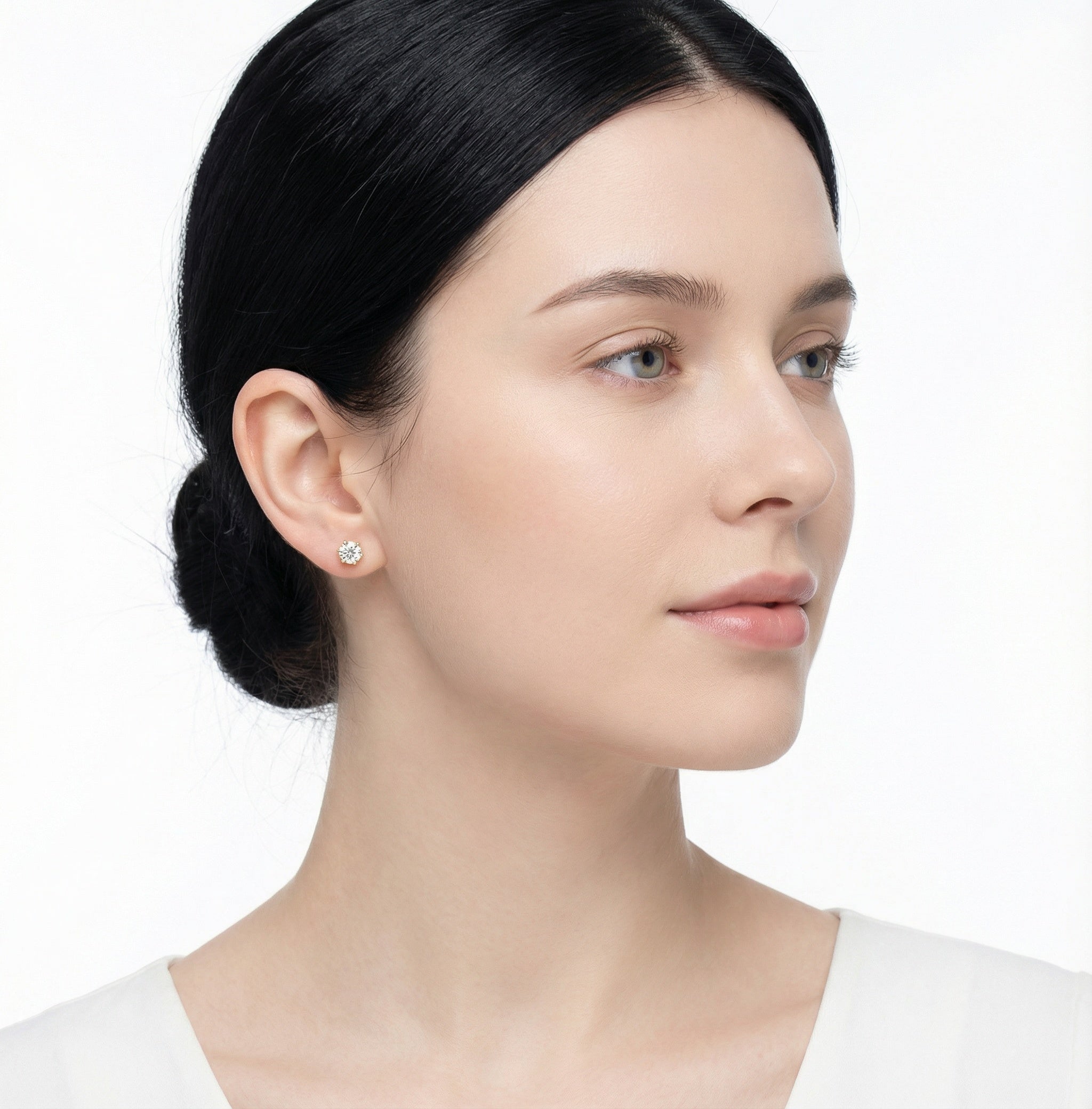 Twin Radiance 18K Yellow Gold Lab-Grown Diamond Stud Earrings