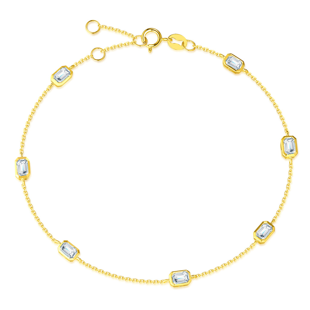 Sunlight Chain 18K Yellow Gold Diamond Bracelet
