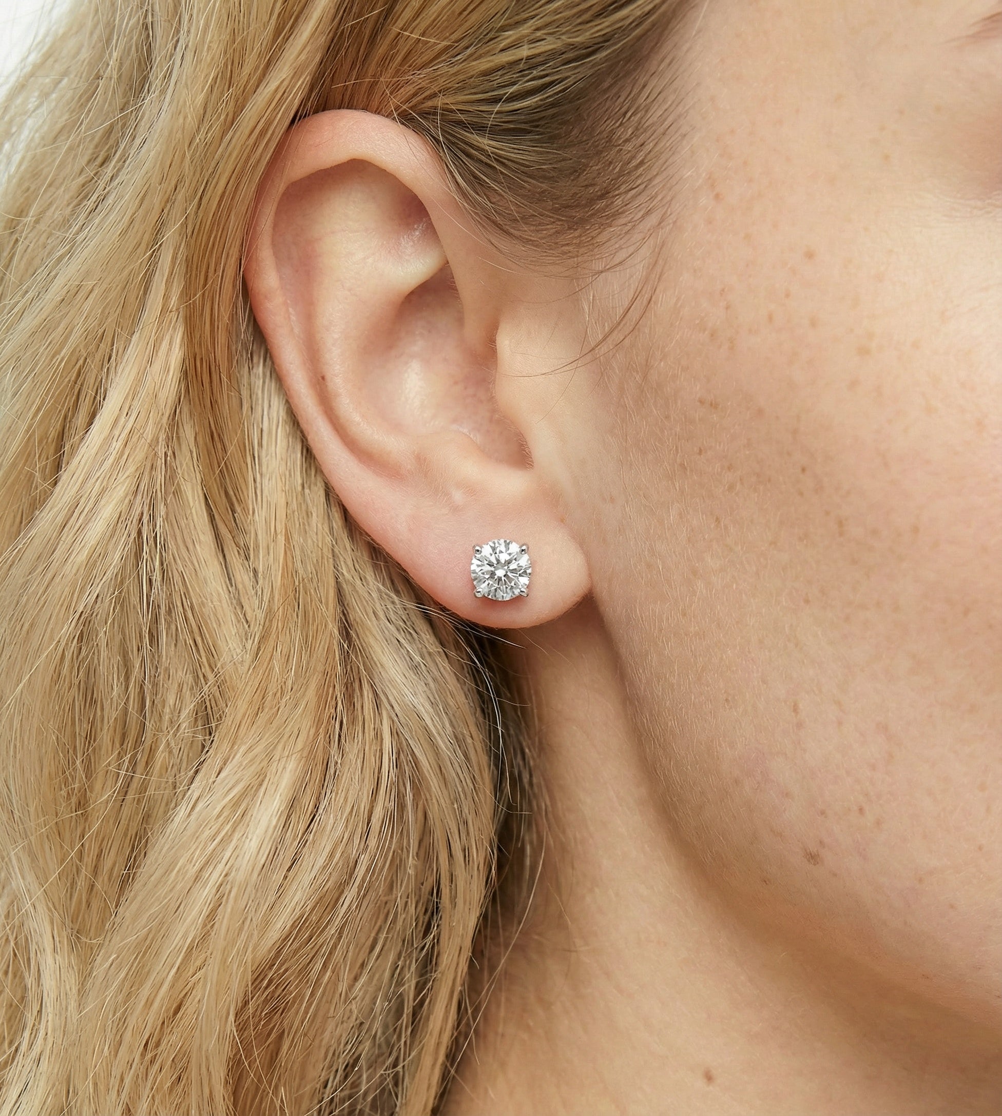 Twin Radiance 18K Yellow Gold Lab-Grown Diamond Stud Earrings