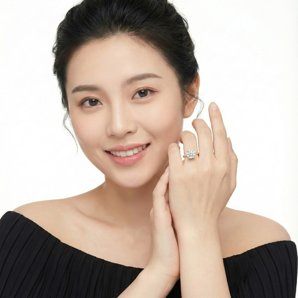 Rose Heart 18K Rose Gold Lab-Grown Diamond Ring