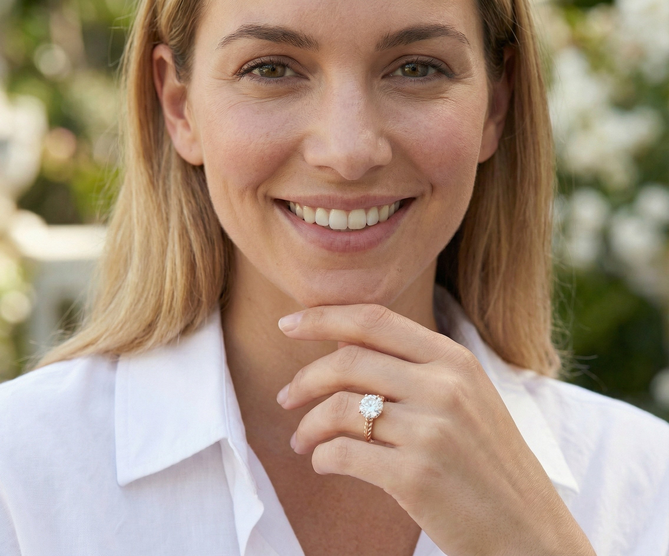 Eternal Promise 18K Rose Gold Lab-Grown Diamond Ring