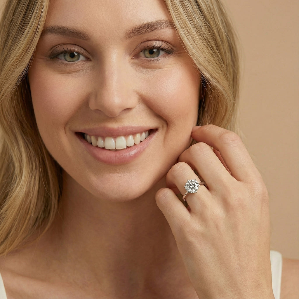 Eternal Radiance 18K White Gold Lab-Grown Diamond Ring