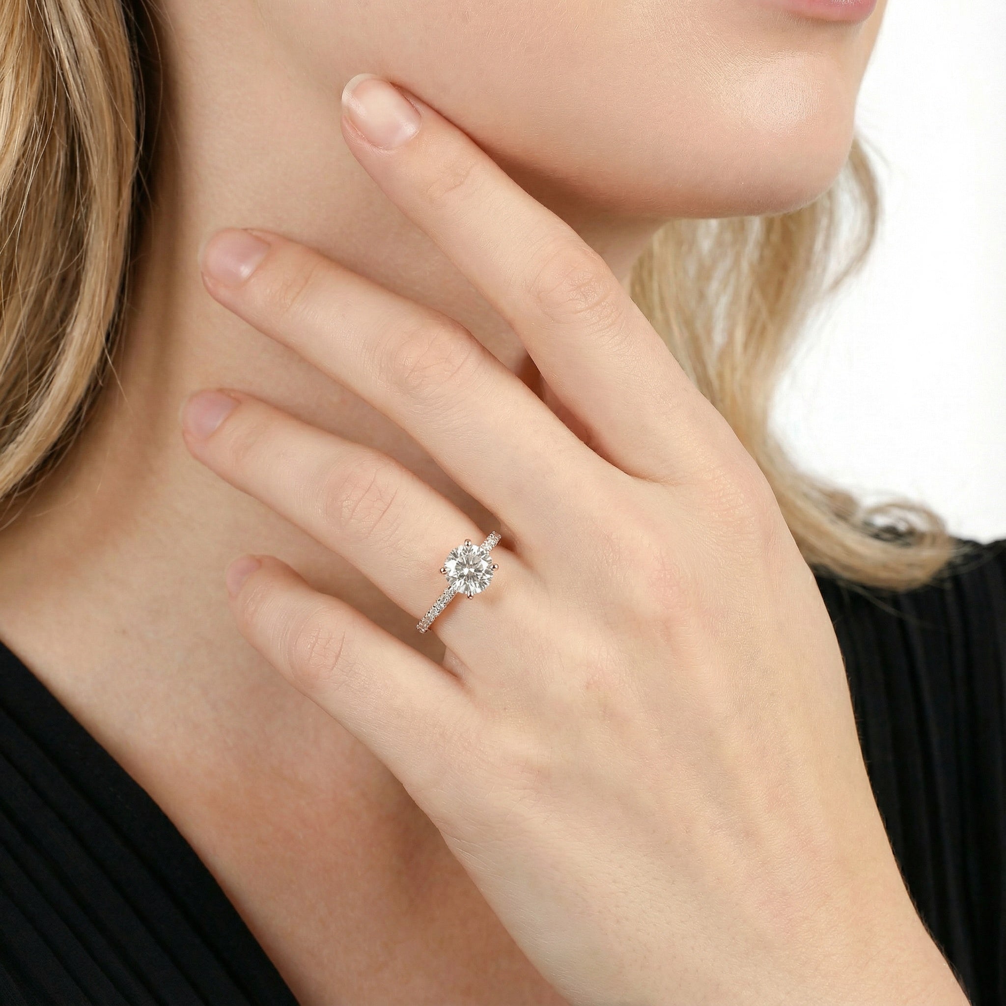 Timeless Heart 18K Rose Gold Lab-Grown Diamond Ring