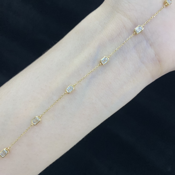 Sunlight Chain 18K Yellow Gold Diamond Bracelet