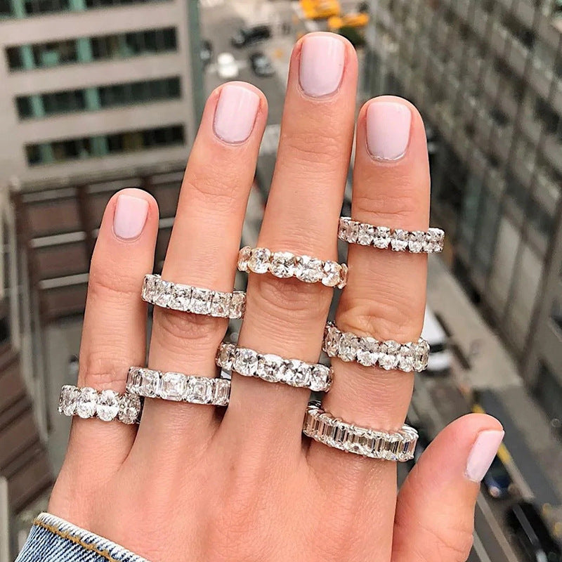 Sparkling Eternity Band Ring
